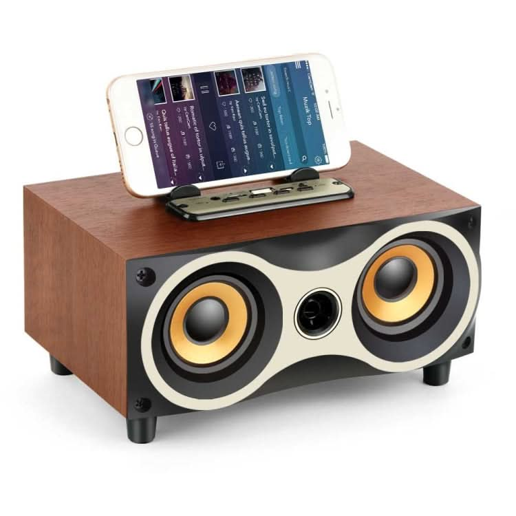 Portable Wooden Wireless Speaker Subwoofer Stero Radio FM Desktop Bluetooth Speakers