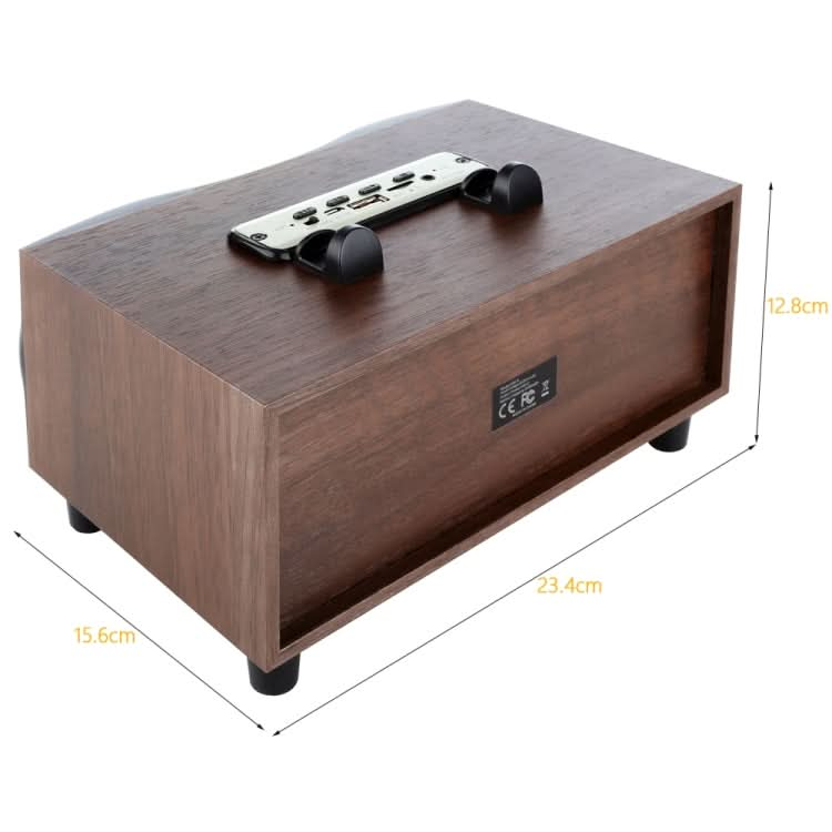 Portable Wooden Wireless Speaker Subwoofer Stero Radio FM Desktop Bluetooth Speakers