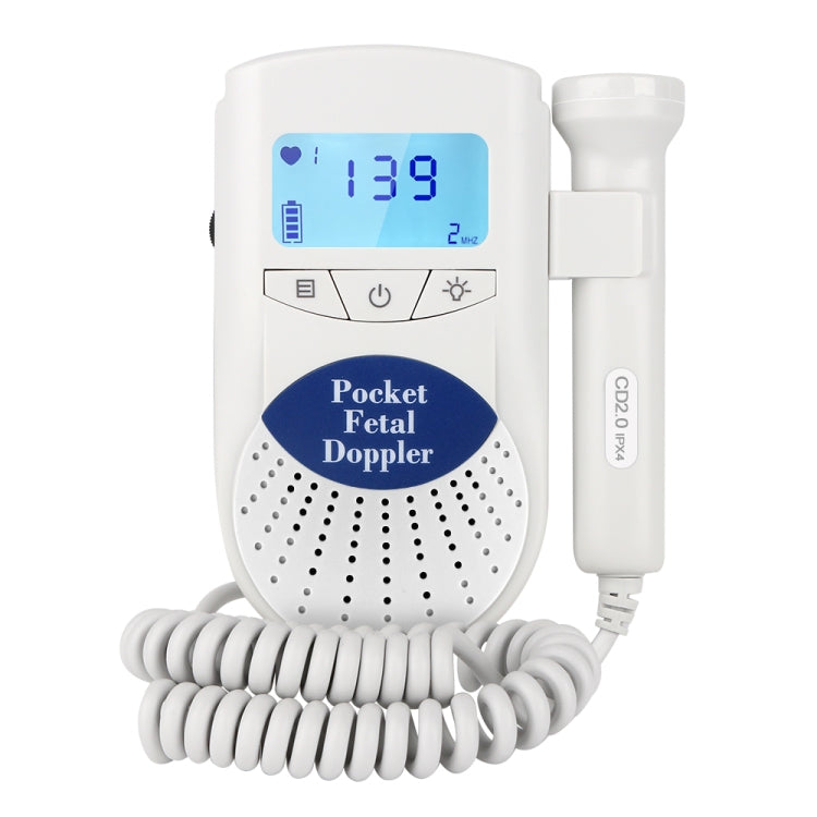 FD-100 Digital Fetal Doppler Ultrasound Sound Baby Heartbeat Detector Monitor LED Digital Prenatal Pocket Fetal Doppler Stethoscope Reluova