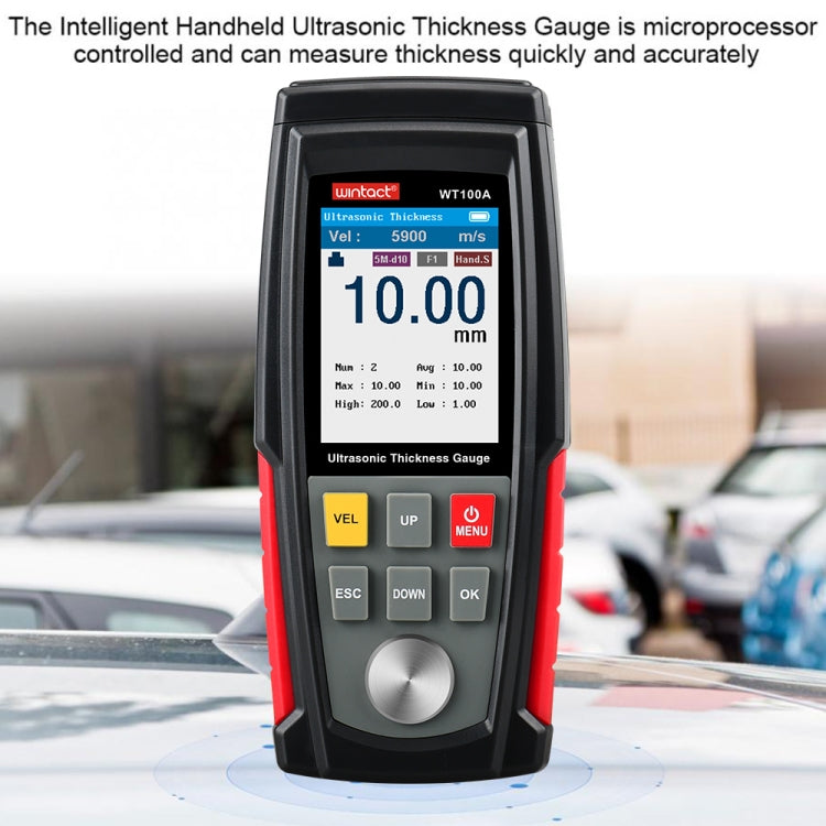 WT100A Digital Ultrasonic Thickness Gauge Meter Tester USB Charging Digital Thickness Metal Tester High Precision