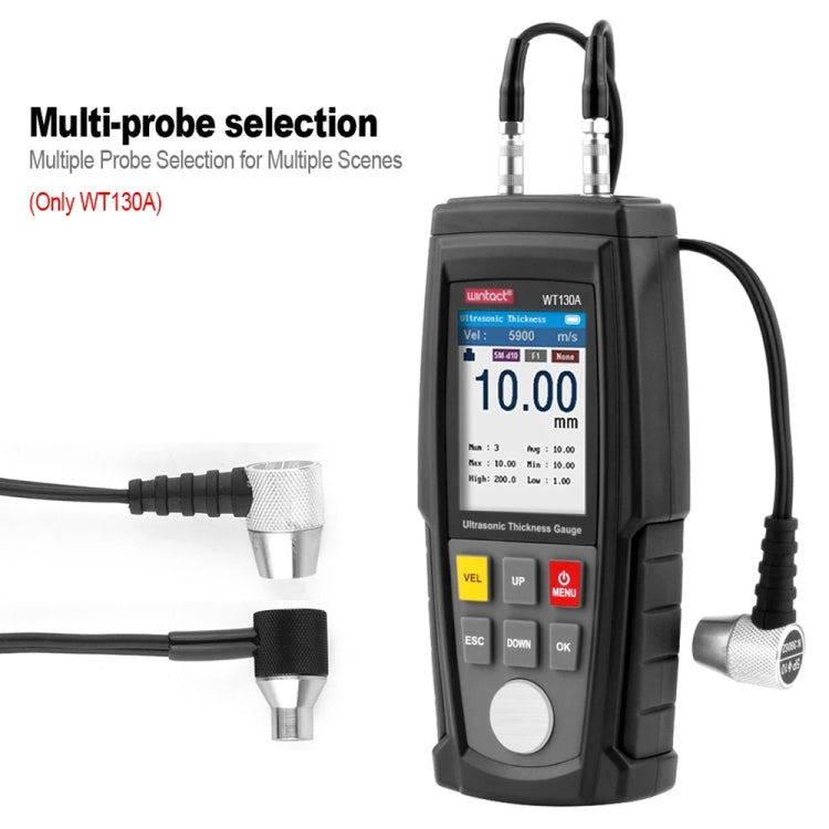 WT130A  Digital Ultrasonic Thickness Gauge Meter Tester USB Charging Digital Thickness Metal Tester High Precision