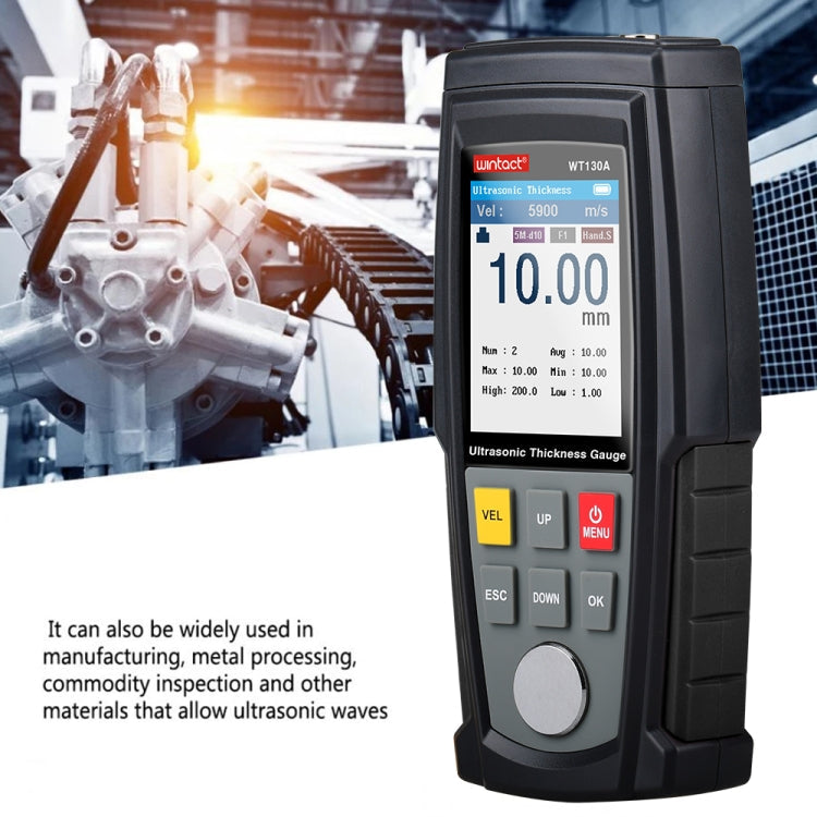 WT130A  Digital Ultrasonic Thickness Gauge Meter Tester USB Charging Digital Thickness Metal Tester High Precision