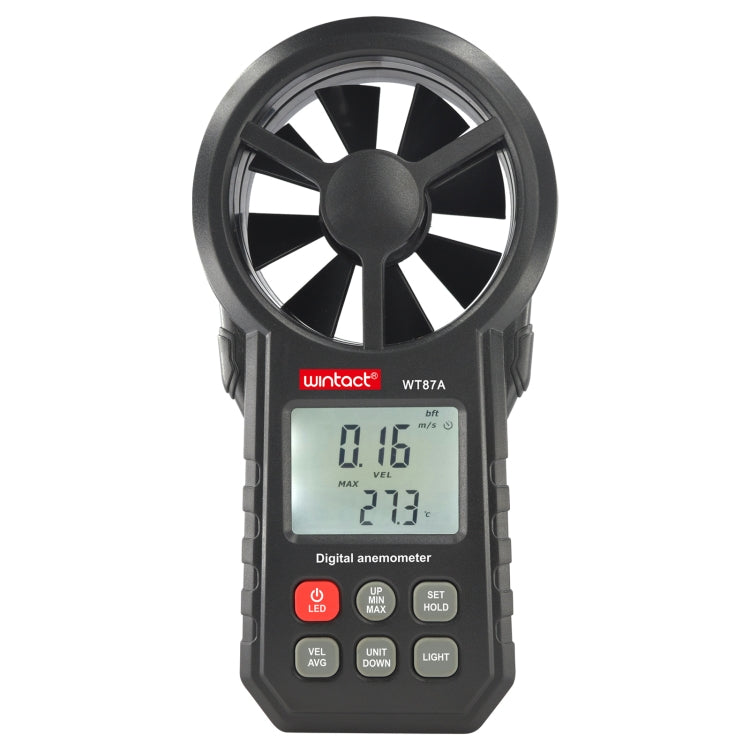 WT87A Portable Anemometer Thermometer Wind Speed Gauge Meter