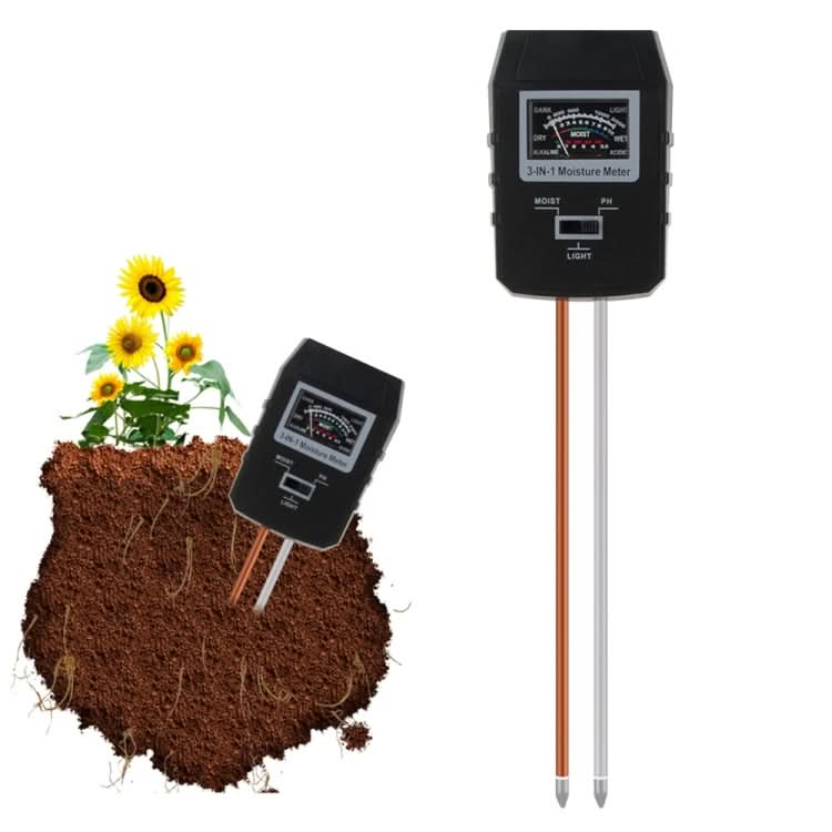 RZ97 Mini Soil PH Moisture Humidity Measuring PH Meter Soil Moisture Monitor Hygrometer Gardening Plant Farming Moisture Tester My Store