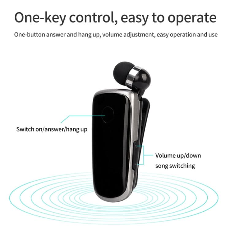 K39 Wireless Bluetooth Headset CSR DSP chip In-Ear Vibrating Alert Wear Clip Hands Free Earphone