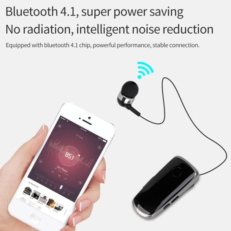 K39 Wireless Bluetooth Headset CSR DSP chip In-Ear Vibrating Alert Wear Clip Hands Free Earphone