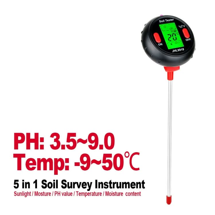 RZ104 Soil PH Meter Humidity Detector Digital PH Meter Soil Monitor PH Gardening Plant Soil Tester My Store