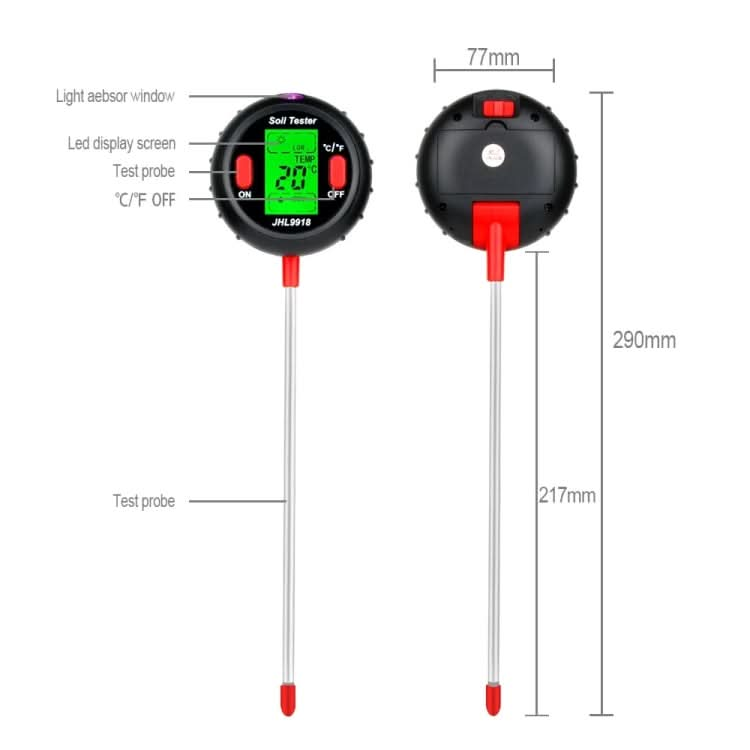 RZ104 Soil PH Meter Humidity Detector Digital PH Meter Soil Monitor PH Gardening Plant Soil Tester My Store