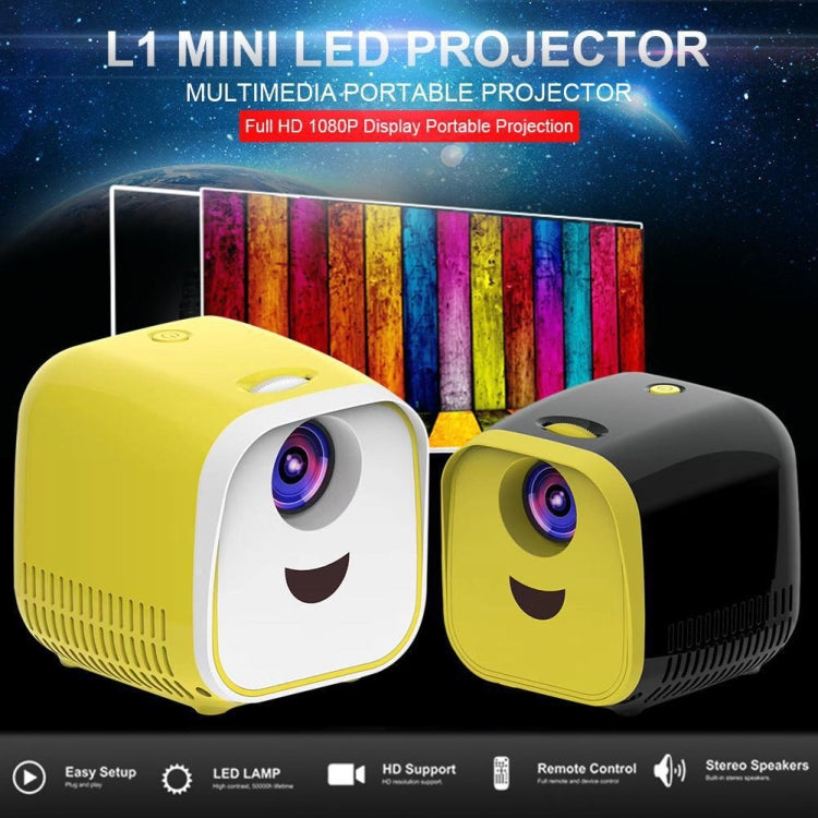 L1 Children Projector Mini Mini LED Portable Home Speaker Projector Reluova