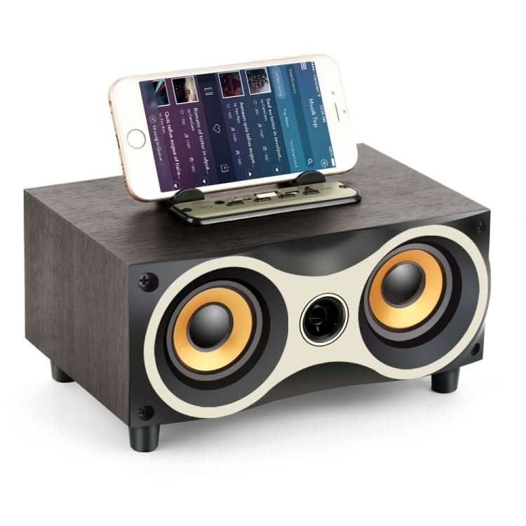 X6 Portable Wooden Wireless Speaker Subwoofer Stero Bluetooth Speakers Radio FM Desktop