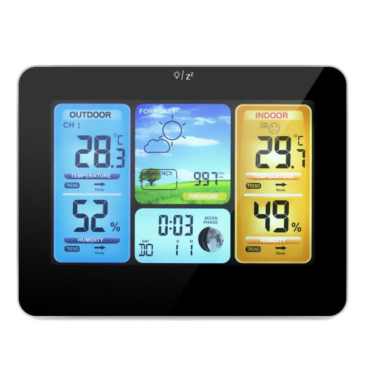 FJ3373   Weather Station Wireless Indoor Outdoor Sensor Multifunction Thermometer Hygrometer Digital Alarm Clock Barometer Forecast Reluova