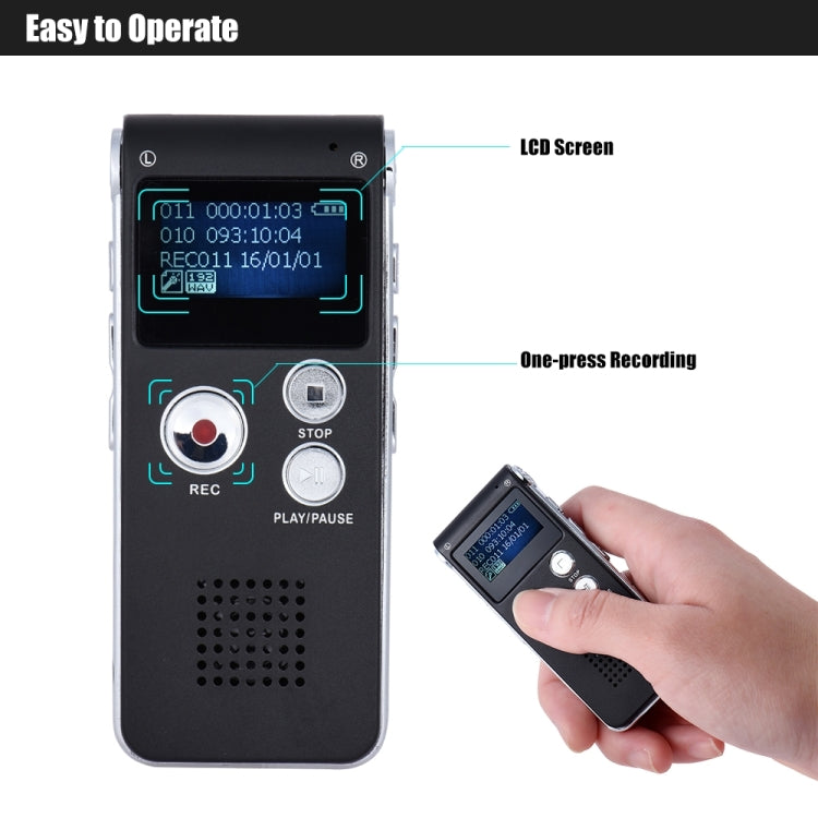 SK-012 8GB Voice Recorder USB Professional Dictaphone  Digital Audio With WAV MP3 Player VAR   Function Record Reluova