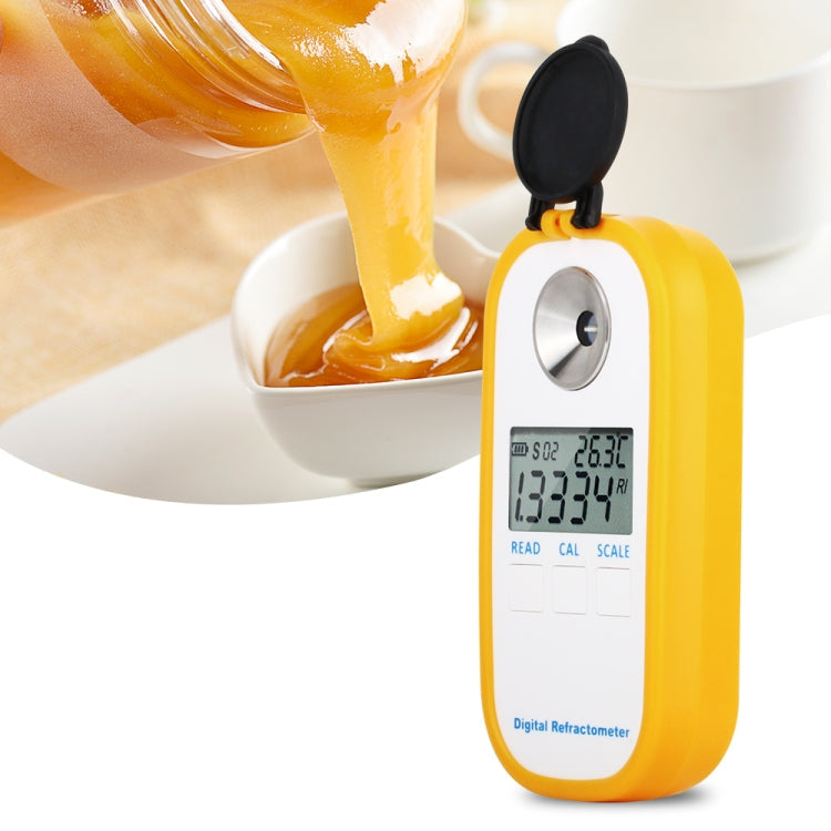 DR301 Digital Honey Refractometer Measuring Sugar Content Meter Range 090 Brix Refractometer Baume Honey Water Concentration Tool