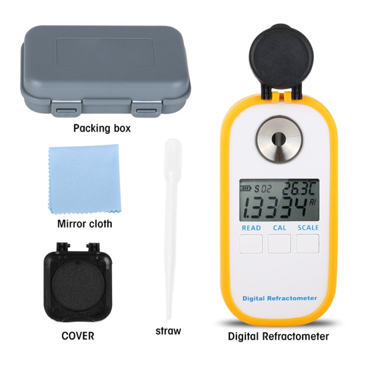 DR301 Digital Honey Refractometer Measuring Sugar Content Meter Range 090 Brix Refractometer Baume Honey Water Concentration Tool