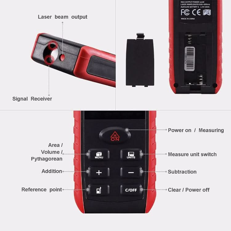 E40 Laser Rangefinder Laser Distance Meter Measuring Device Digital Handheld Tools Module Range 40m Range Finder My Store