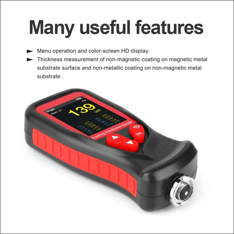 GT230 Thickness Gauges Paint Coating Thickness Gauge Car Film Digital Thickness Gauge Tester Rechargeable Thickness Gauge My Store