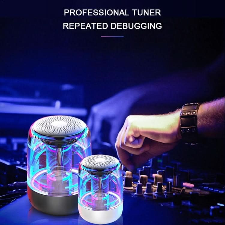 C7 Bluetooth 5.0 Speaker Transparent LED Luminous Subwoofer TWS 6D Surround HIFI Stereo Cool Audio