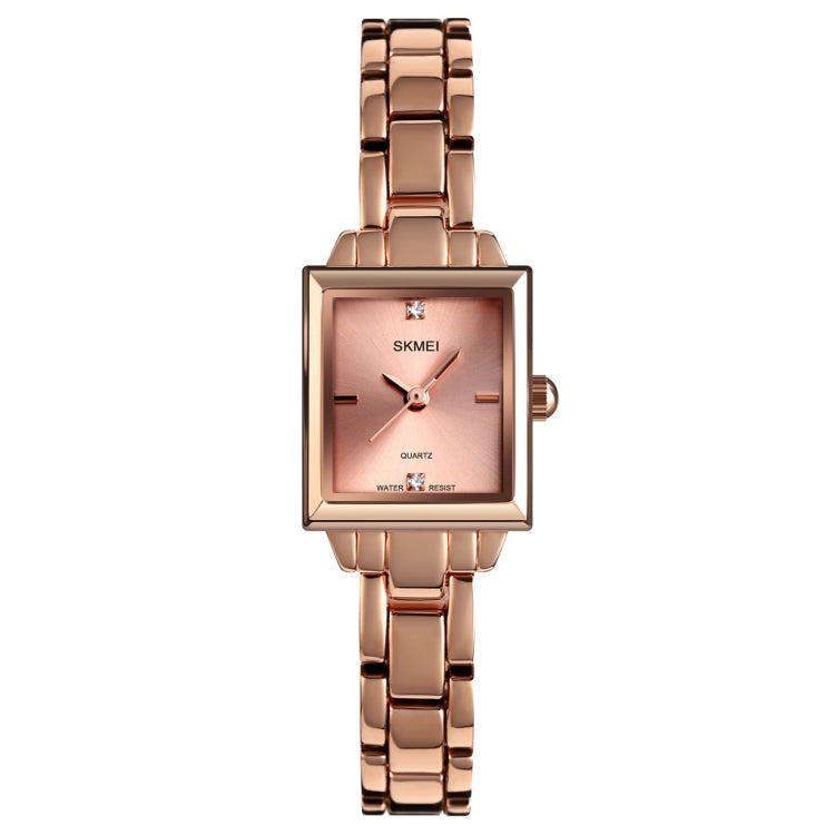 SKMEI 1407 Business Fashion Watch with Diamonds Delicate and Elegant Square Zinc Alloy Quartz Watch for Women Reluova