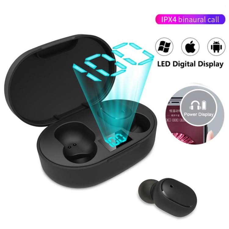 E6S LED Display Wireless Earphone TWS  Bluetooth V5.3 Headsets Waterproof Bluetooth Earbuds