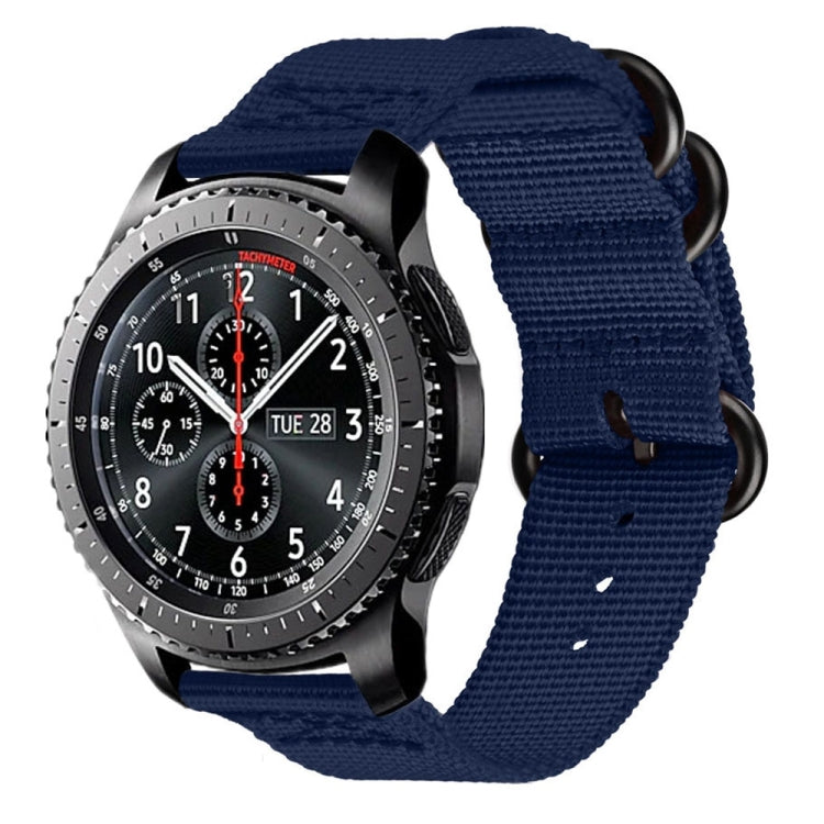 For Samsung Galaxy Watch Active 22mm / S3 Nylon Three-ring Strap