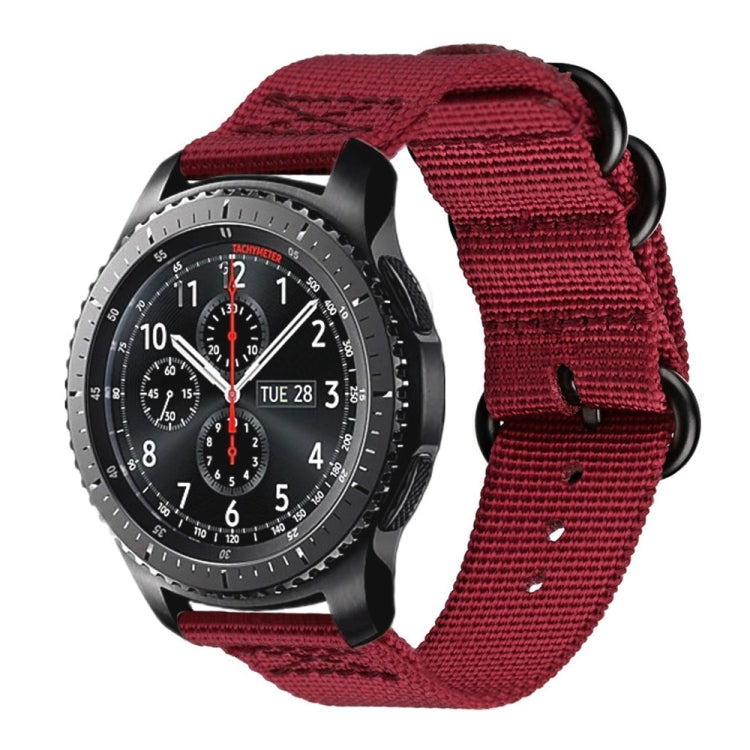 For Samsung Galaxy Watch Active 22mm / S3 Nylon Three-ring Strap