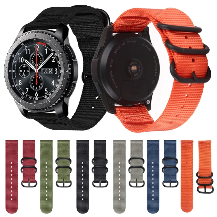 For Samsung Galaxy Watch Active 20mm S3 Nylon Three-ring Strap