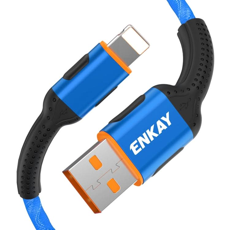 ENKAY ENK-CB203 Cloth Weaving Thread USB to 8 Pin Data Transfer Charging Cable