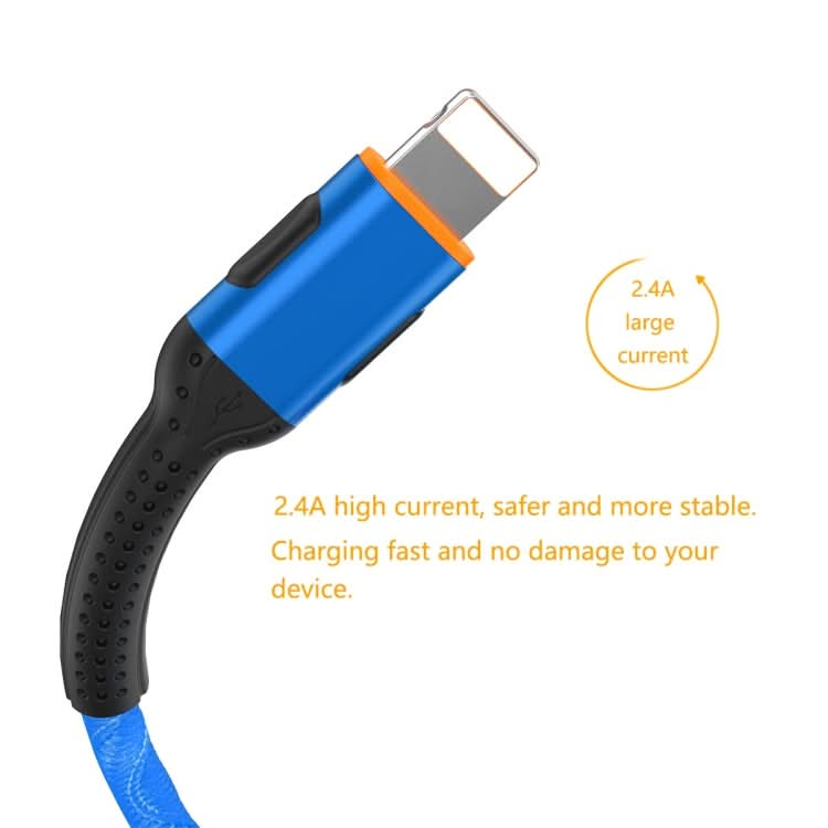 ENKAY ENK-CB203 Cloth Weaving Thread USB to 8 Pin Data Transfer Charging Cable