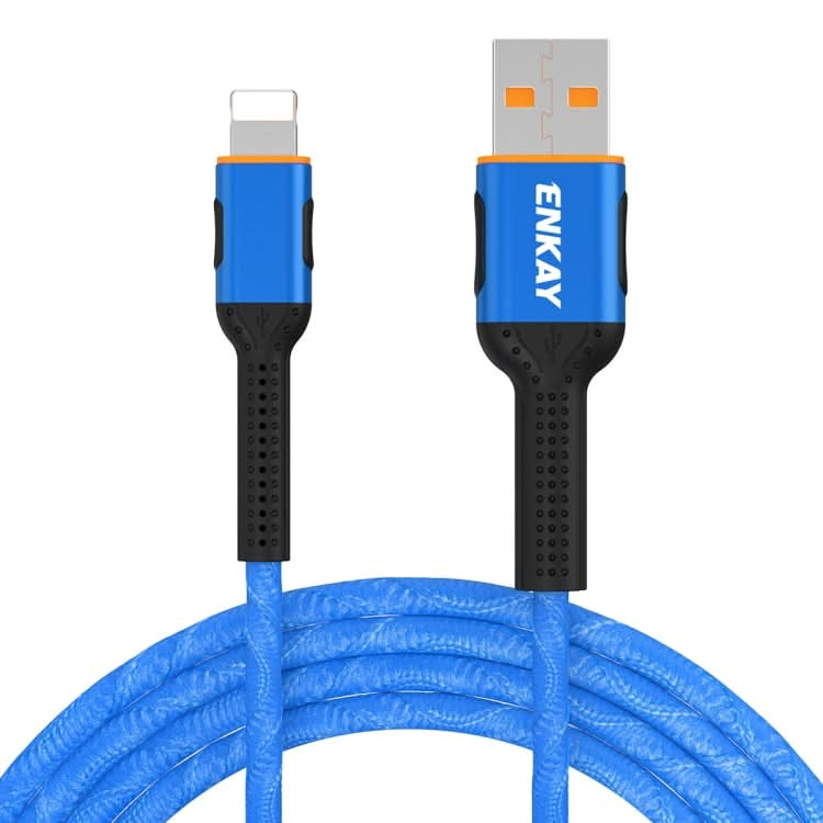 ENKAY ENK-CB203 Cloth Weaving Thread USB to 8 Pin Data Transfer Charging Cable