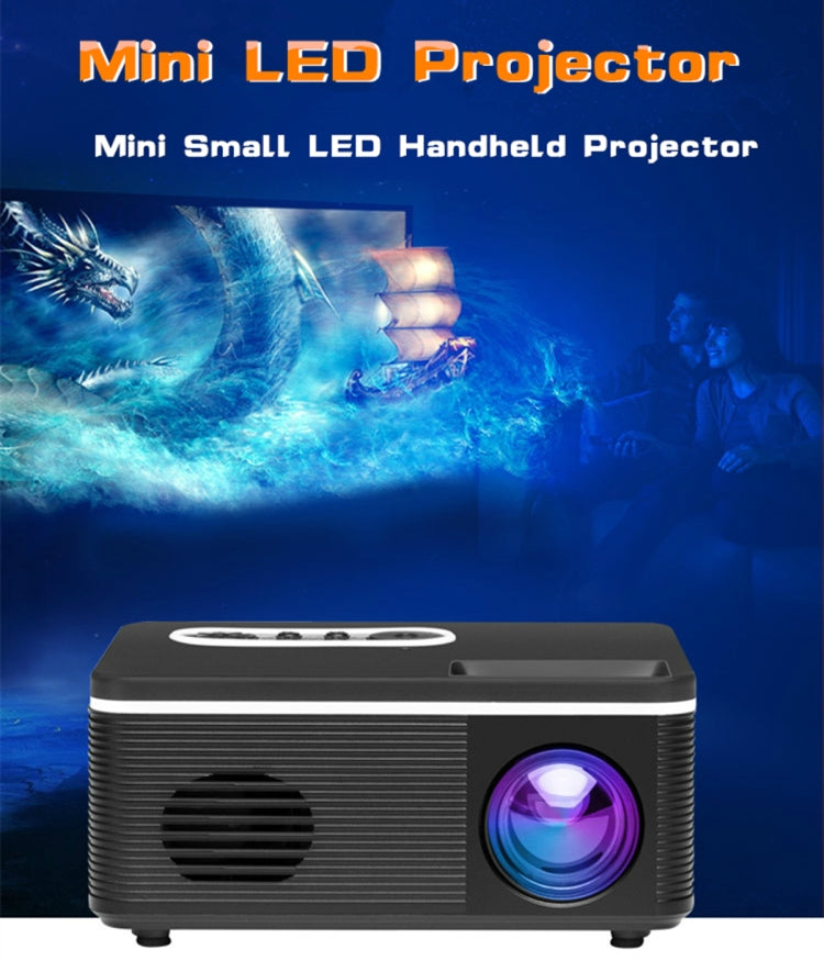 S361 80 lumens 480x320 Pixel Portable Mini Projector, Support 1080P Reluova