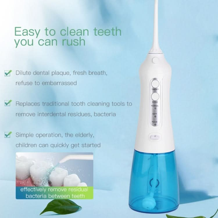 Wireless Water Floss Cleaner Portable 1400mAh USB-Rechargeable Water Flosser IPX7 Waterproof Oral Irrigator, Water Tannk Capacity: 300ML Reluova