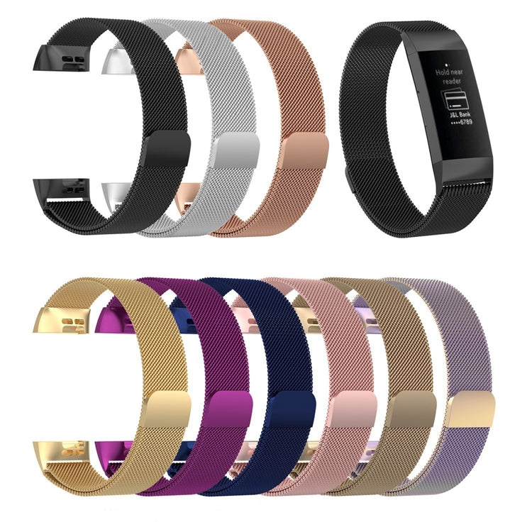 Stainless Steel Magnet Wrist Strap for FITBIT Charge 4ï¼?Large Size: 210x18mm