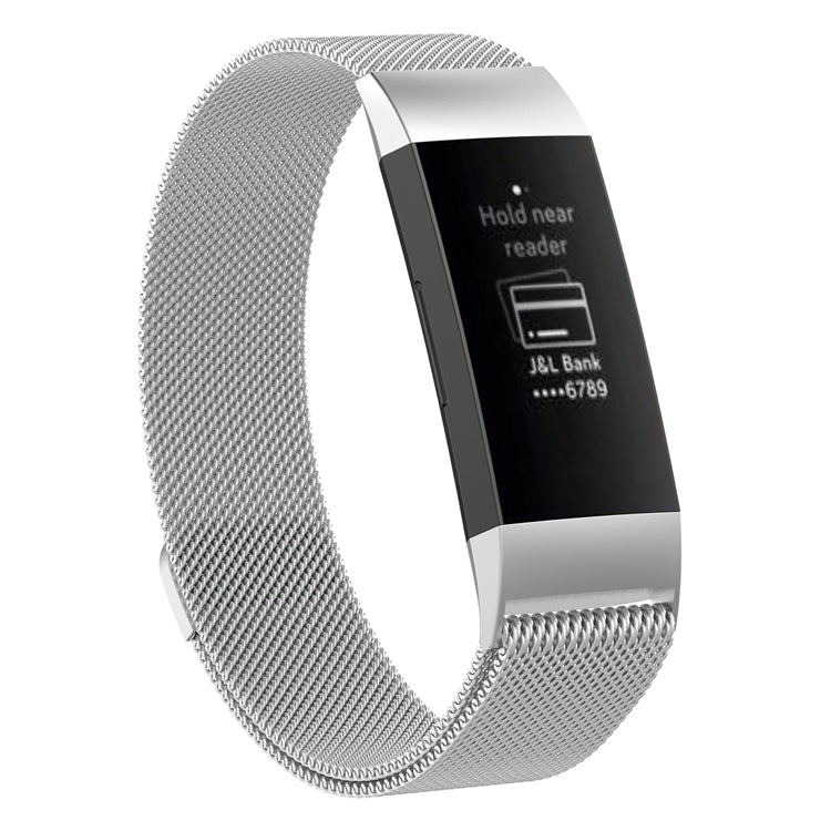 Stainless Steel Magnet Wrist Strap for FITBIT Charge 4ï¼?Large Size: 210x18mm