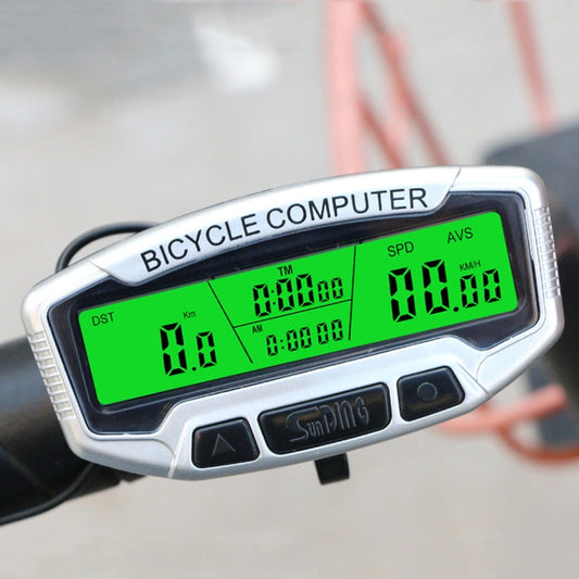 SUNDING SD-558C Bicycle Computer Wireless Digital LCD Backlight Road Speedometer Stopwatch Speedometer Reluova