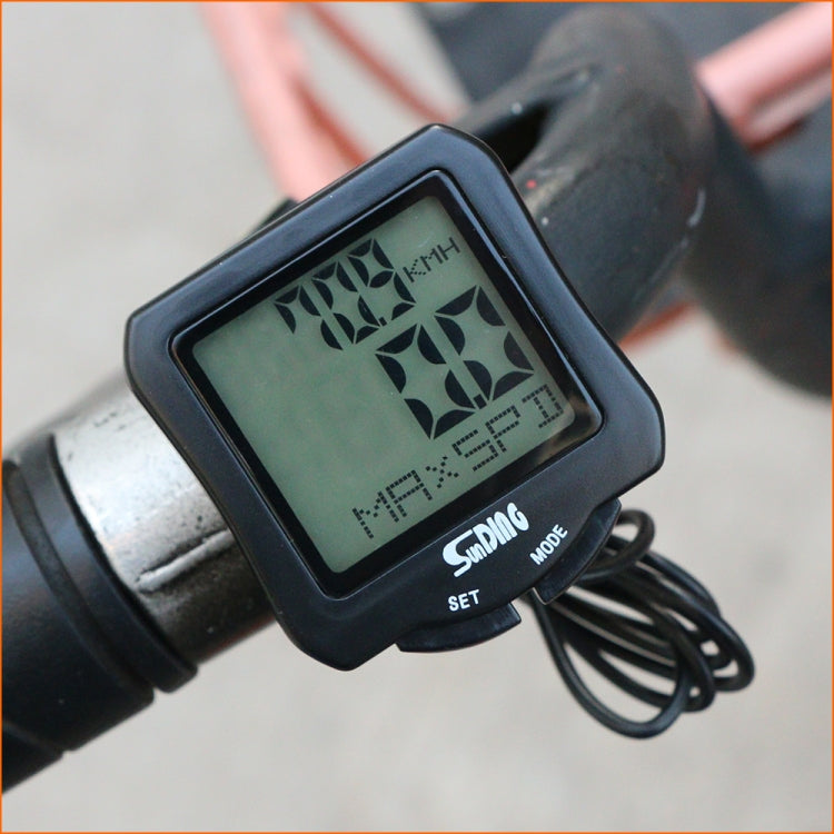 SUNDING SD-570 Bicycle Speedometer Cycling Computer LCD Digital Display Waterproof Odometer Speedometer Stopwatch Reluova