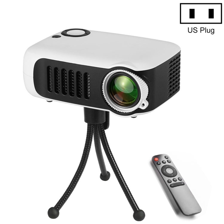 A2000 Mini Portable Projector 800 Lumen Supports 1080P LCD 50000 Hours Lamp Life Home Theater Video Projector for Power Bank