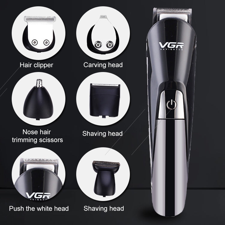 VGR V-012 5W 6 in 1 Electric Hair Clipper, Plug Type: EU Plug