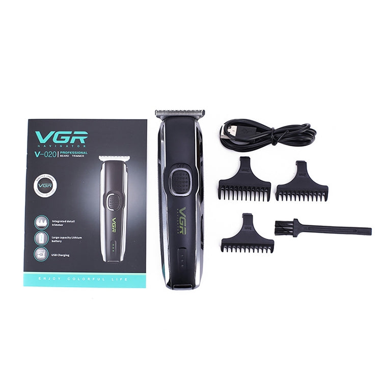 VGR V-020 5W USB Push White / Carved Electric Hair Clipper