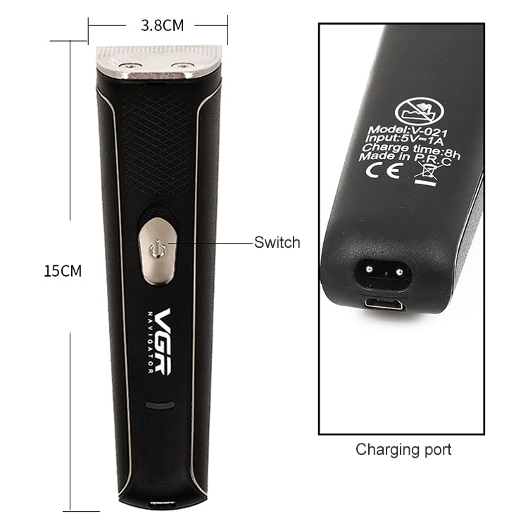 VGR V-021 5W USB Cutter Head Engraving Electric Hair Clipper