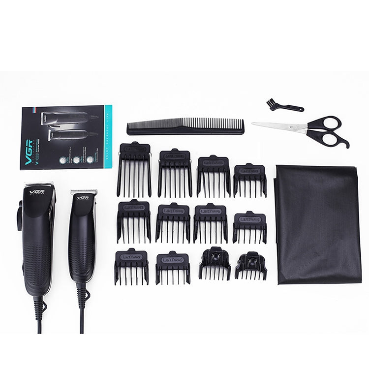 VGR V-023 2 PCS 7W Gradient Engraving Hair Clipper with Line, Plug Type: EU Plug