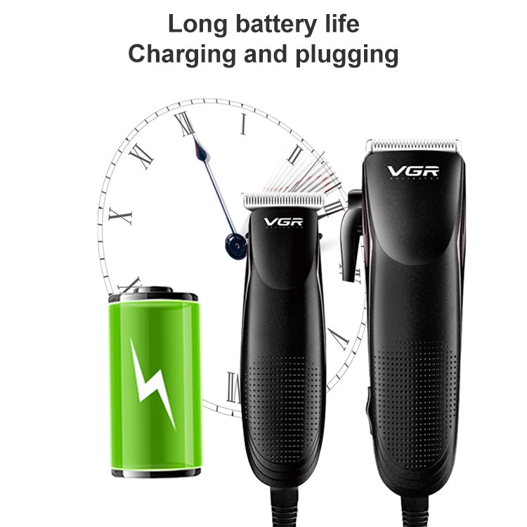 VGR V-023 2 PCS 7W Gradient Engraving Hair Clipper with Line, Plug Type: EU Plug