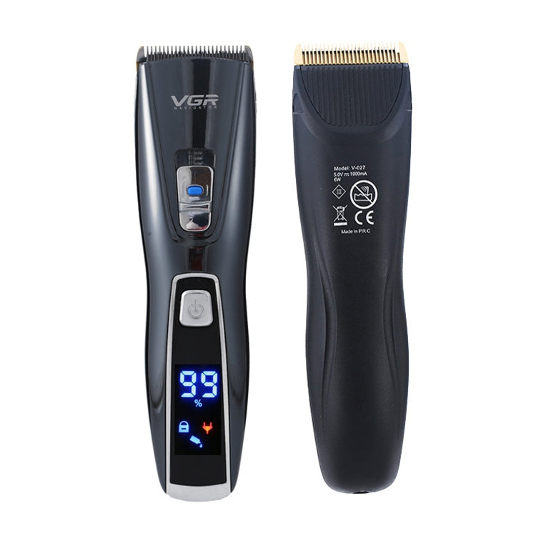 VGR V-027 10W Professional Electric Hair Clipper with LCD Display, Plug Type: EU Plug Reluova