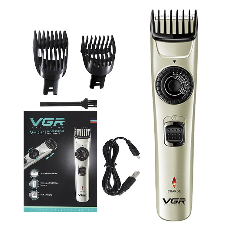 VGR V-031 5W USB Multi-size Controllable Self Trimming Hair Clipper Reluova