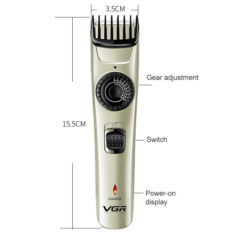 VGR V-031 5W USB Multi-size Controllable Self Trimming Hair Clipper Reluova