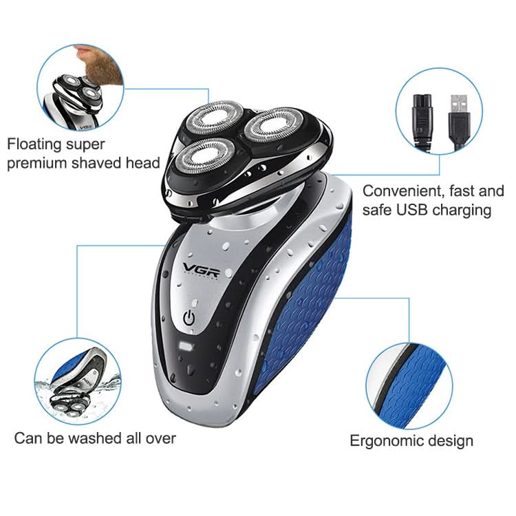 VGR V-300 5W 2 in 1 USB USB Multi-function Electric Shaver with Hair Cutter Head Reluova