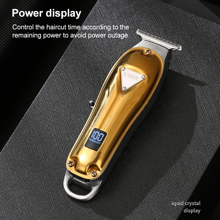 VGR V-063 8W USB Household Portable Metal Hair Clipper with LCD Display