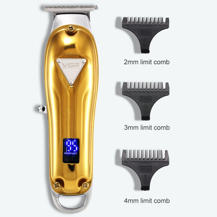 VGR V-063 8W USB Household Portable Metal Hair Clipper with LCD Display Reluova