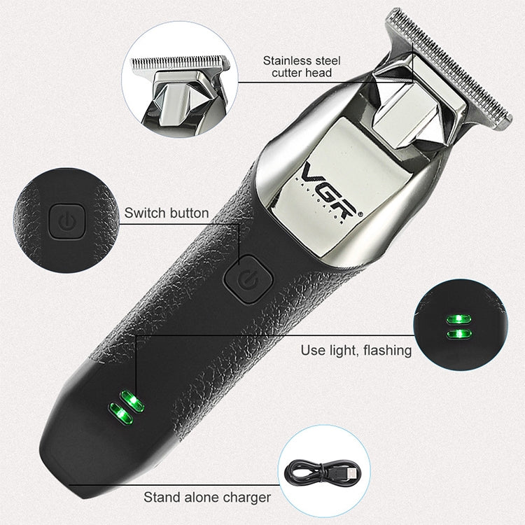 VGR V-171 5W USB Portable Push White Electric Clippers Reluova