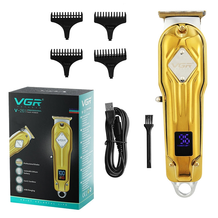 VGR V-261 8W USB Metal Professional Hair Clipper with LED Digital Display Reluova