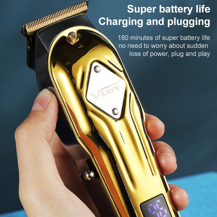 VGR V-261 8W USB Metal Professional Hair Clipper with LED Digital Display Reluova